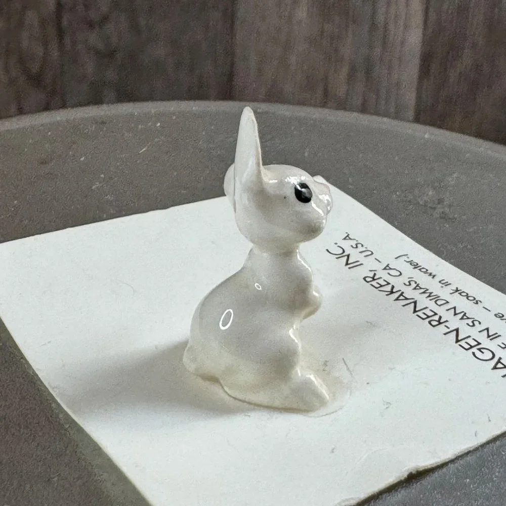 New Vintage Hagen Renaker Miniature Rabbit Bunny Figurine 1989 USA 1 1/8 inches - Picture 6 of 9